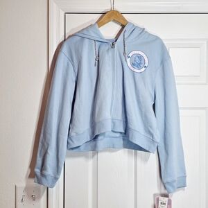 Hello Kitty Ski Club Women Hoodie 2xl Blue Graphic Print Y2K Ringstones String